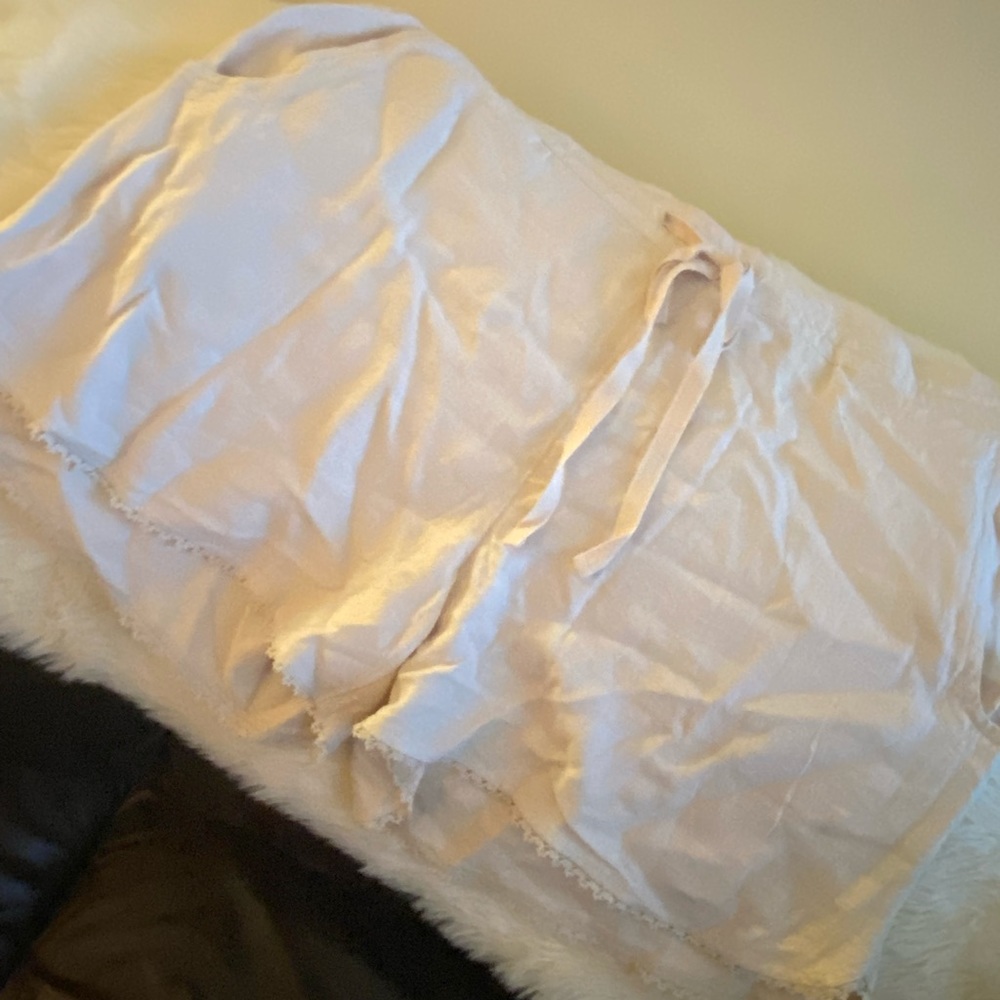 CALSON  Linen Blend Drawstring Shorts, Size Large  - Flaxseed sand - Picture 2 of 10